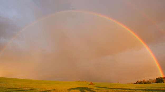 Regenbogen bei Hohnstein, Sachsen