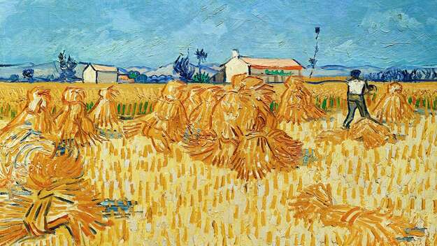 Vincent van Gogh, Ernte in der Provence, Bilsausschnitt