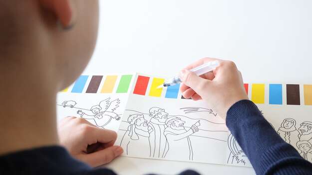 Ausmalleporello 'Auf dem Weg zur Krippe'