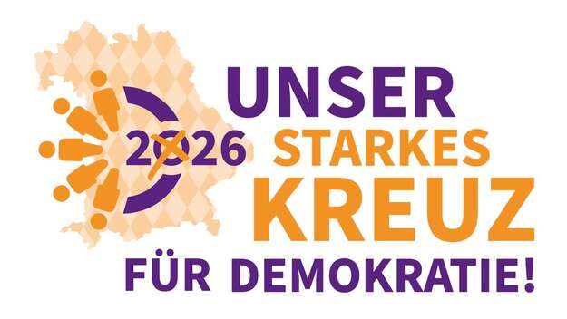 Logo 'Unser starkes Kreuz für Demokratie'