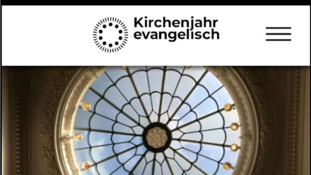 Screenshot der Seite 'Kirchenjahr evangelisch'