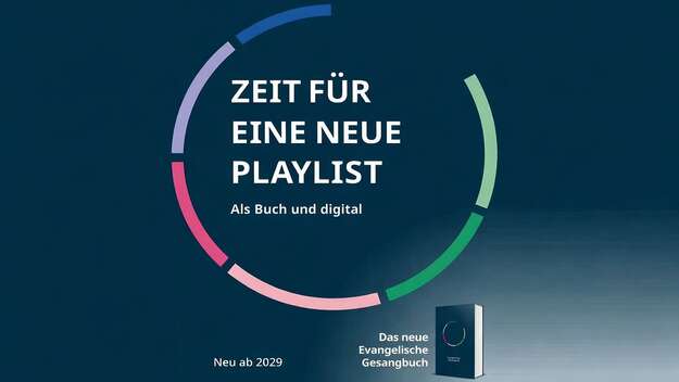 Plakat mit neuem EG-Logo und Schriftzug 'Zeit für eine neue Playlist'