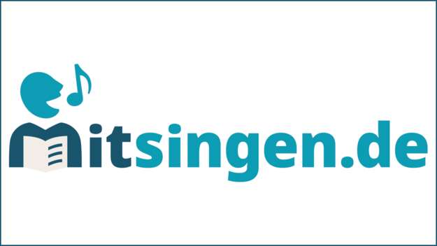 Logo, Schriftzug mitsingen.de in blautönen