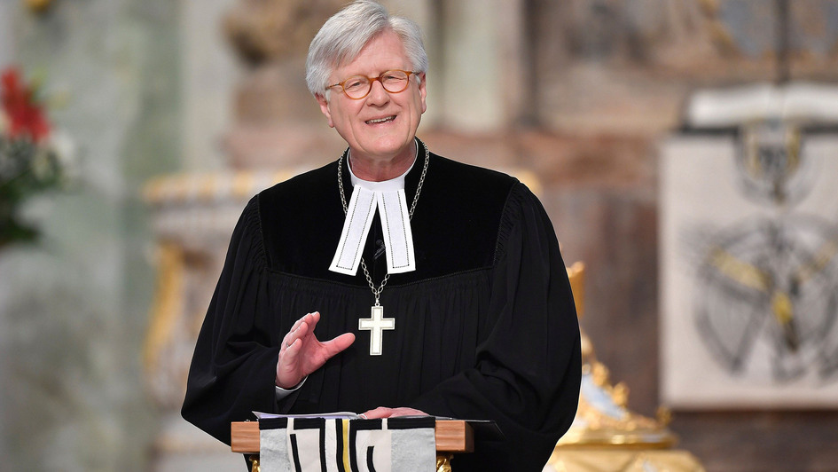 Heinrich Bedford-Strohm predigt in der Frauenkirche Dresden