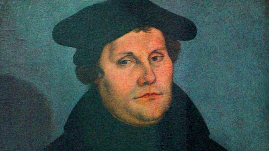 'Dr. Martin Luther' in der evangelischen St. Anna-Kirche in Augsburg von Lukas Cranach dem Älteren (1529)