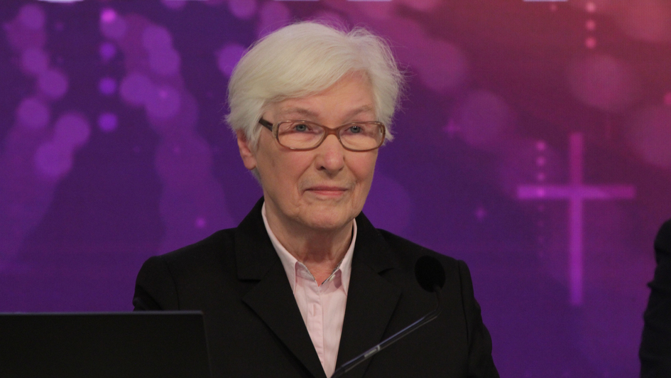 Synodenpräses Irmgard Schwaetzer auf der 7. Tagung der 12. Synode der EKD im November 2020