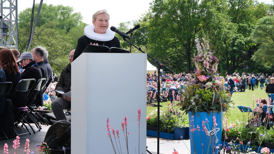 Bischöfin Kirsten Fehrs im Gottesdienst beim Posaunentag in Hamburg