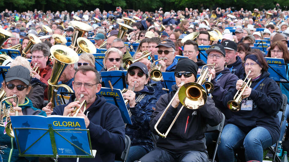 Bläserkonzert beim Abschlussgottesdienst beim Posaunentag in Hamburg