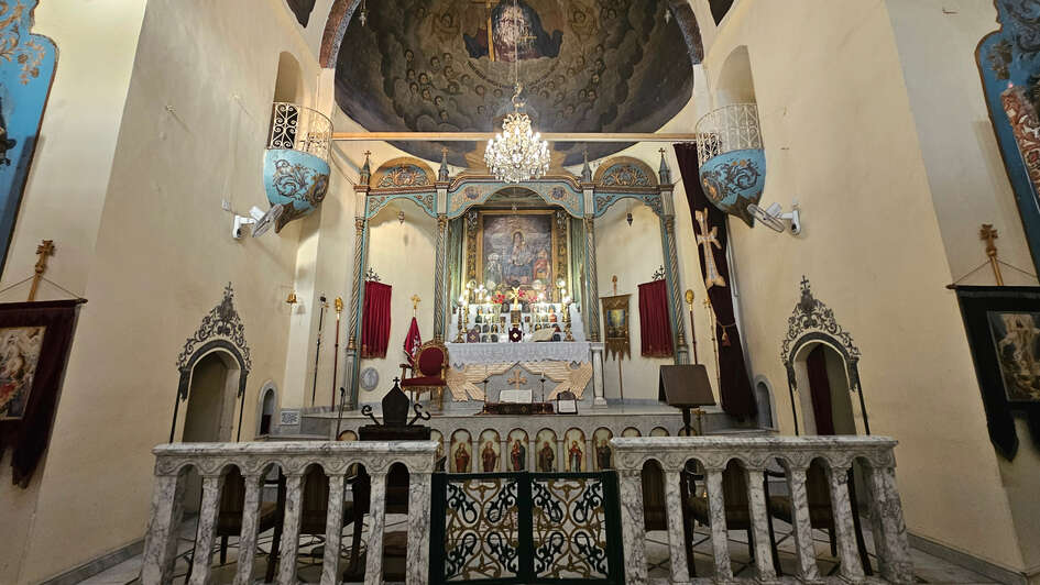 Innenaufnachme der armenisch-apostolischen Kirche in Damaskus, Sitz des Erzbischofs von Damaskus