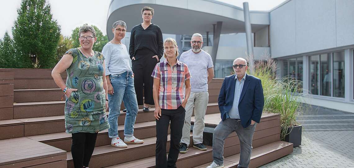 Mitglieder der Betroffenenvertretung des Beteiligungsforums v.l.n.r.: Sophie Luise, Karin Krapp, Nancy Janz, Christiane Lange, Matthias Schwarz, Detlev Zander.