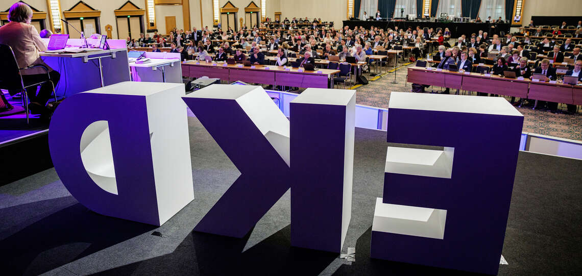 Blick in das Plenum der Synode