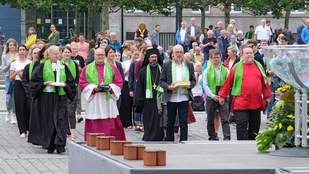 Motorradgottesdienst beim evangelischen Kirchentag