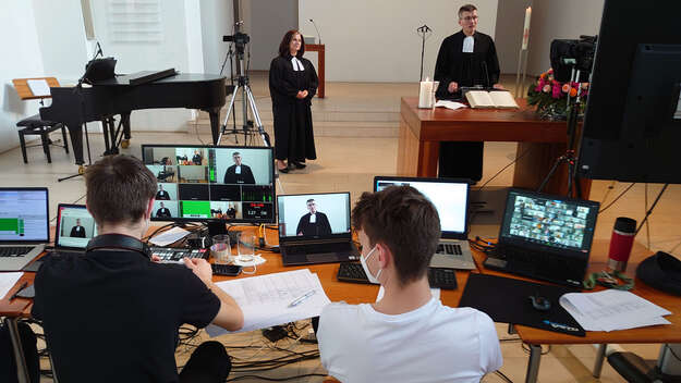 Videoaufnahme in der Kirche