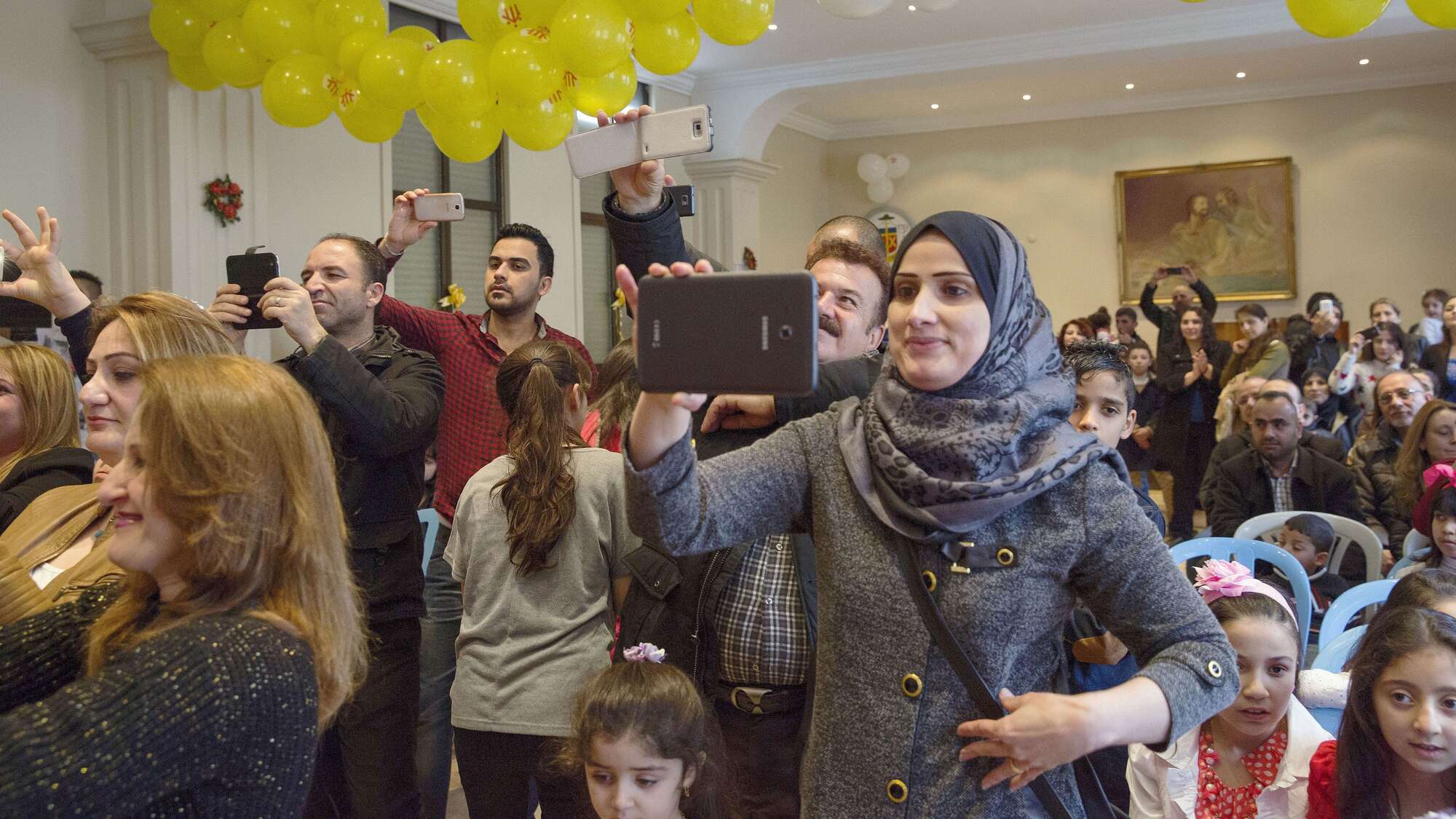 Syrische Christen bei einer Feier in der Don-Bosco-Schule Istanbul 2015