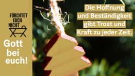 Gott bei euch! Social Media Grafik Holzweihnachtsbaum