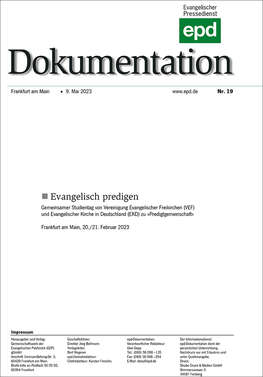 Cover epd-Dokumentation: Evangelisch predigen