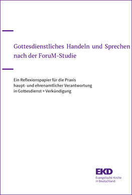 Cover der Publikation Gottesdienstliches Handeln und Sprechen nach der ForuM-Studie