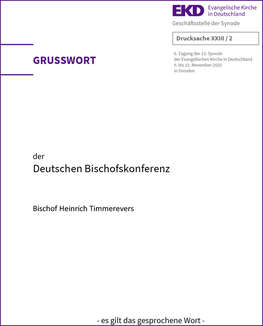 Cover Grußwort Synode 2025 – Deutsche Bischofskonferenz