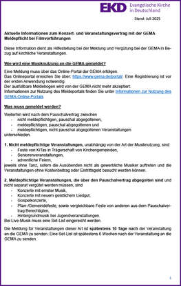 Cover Aktuelle GEMA-Informationen