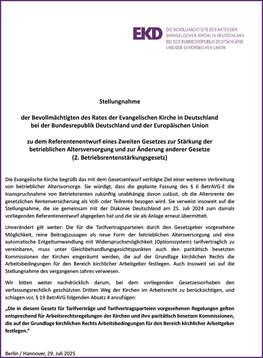 Cover Stellungnahme der Bevollmächtigten zum Betriebsrentenstärkungsgesetz