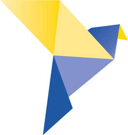 Friedenstaube in Ukrainefarben